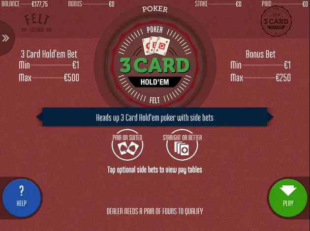 3 Card Hold'em