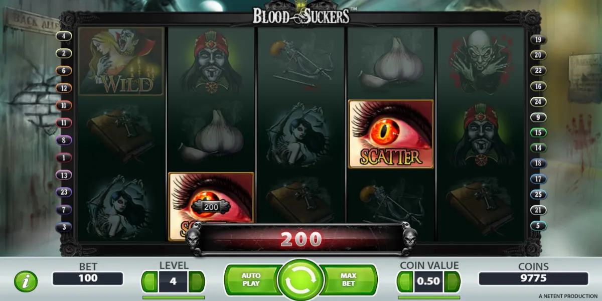 Blood-Suckers-mänguautomaat-Scatter-sümbolid-võita