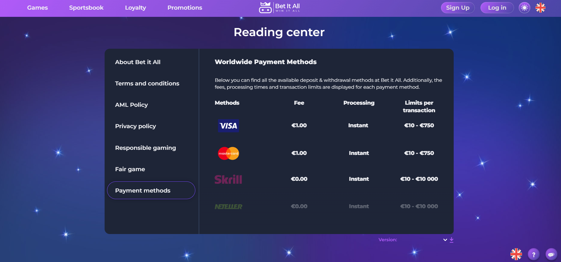 BetItAll-kasiino-Makseviisid