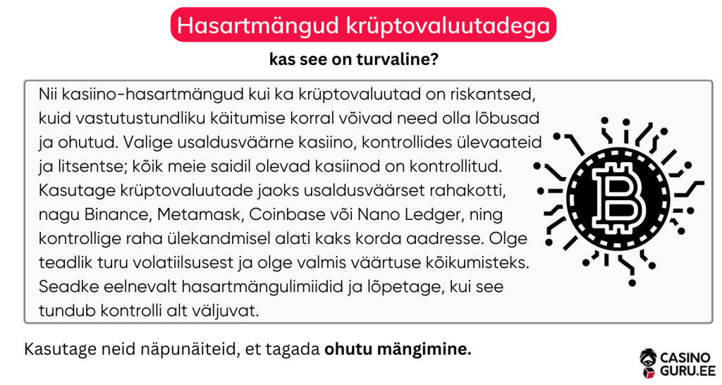 Hasartmängud krüptovaluutadega