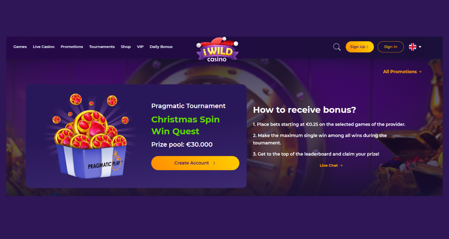 iWild-jõulude-Spin-Win-Quest