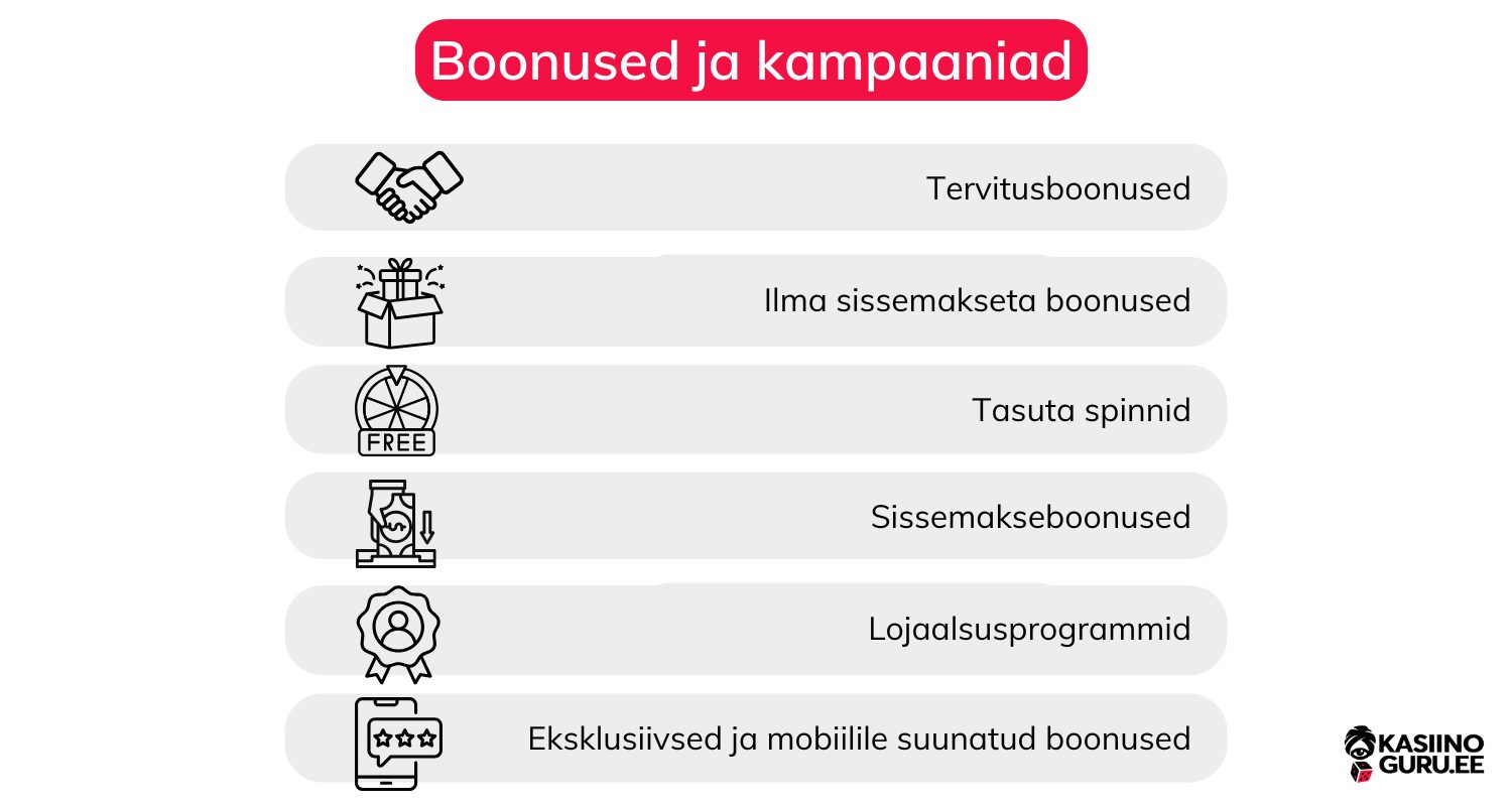 Kasiino boonused online-kasiino-boonused